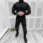 Чоловічий міцний Костюм SWAT Убакс + Штани з Наколінниками / Польова Форма ріп-стоп чорна розмір XL - зображення 1