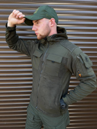 Чоловіча Флісова Куртка з Захисними накладками та вентиляційними пазухами олива розмір XL - зображення 1
