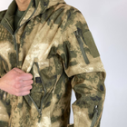 Мужская демисезонная Куртка SoftShell на флисе с капюшоном и вентиляционными молниями камуфляж размер XL - изображение 5