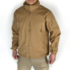 Мужская флисовая Куртка Softshell с капюшном и вентиляционными молниями койот размер L - изображение 1