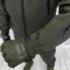 Демисезонный мужской Костюм Куртка с капюшоном + Брюки/Полевая Форма SoftShell олива размер M - изображение 5