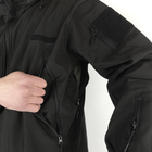Чоловіча флісова Куртка Softshell з капюшном та вентиляційними блискавками чорна розмір L - зображення 4