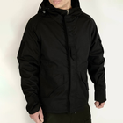 Чоловіча демісезонна Куртка з капюшоном ріп-стоп на силіконі до -15°C чорна розмір L - зображення 2