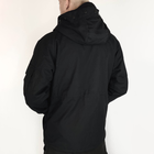 Чоловіча демісезонна Куртка з капюшоном ріп-стоп на силіконі до -15°C чорна розмір L - зображення 4