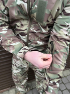 Щільна чоловіча Куртка з капюшоном Combat SoftShell на флісі мультикам розмір 56 - зображення 5