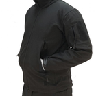 Чоловіча демісезонна Куртка з капюшоном Softshell Shark Skin 01 на флісі до -10°C чорна розмір XL - зображення 8