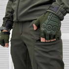 Демисезонный мужской Костюм Куртка с капюшоном + Брюки/Полевая Форма SoftShell олива размер L - изображение 7