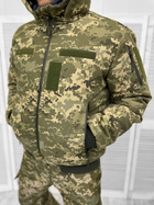 Чоловічий зимовий Бушлат-бомбер грета з хутряною підкладкою / Куртка з капюшоном піксель розмір XL - зображення 1