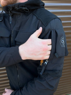 Чоловіча Флісова Куртка з Захисними накладками та вентиляційними пазухами чорна розмір 2XL - зображення 4