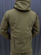 Чоловіча Куртка з капюшоном SoftShell на флісі хакі розмір XL - зображення 4