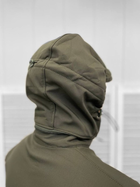 Утепленная мужская Куртка с капюшоном Softshell на флисе / Плотный Бушлат хаки размер XXL - изображение 5