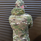 Утепленная мужская флисовая кофта с капюшоном и липучками под шевроны / Флиска с принтом мультикам размер XL - изображение 3