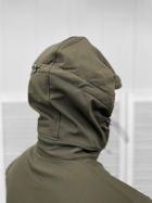 Утепленная мужская Куртка с капюшоном Softshell на флисе / Плотный Бушлат хаки размер XL - изображение 5