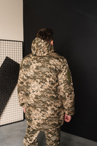 Мужская зимняя Куртка пиксельная с капюшоном / Бушлат размер 52 - изображение 4