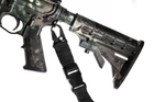 Збройовий 1-точковий тактичний ремінь FRAG з карабіном BLACK/С - зображення 7