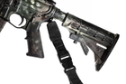 Збройовий 1-точковий тактичний ремінь FRAG з карабіном BLACK/С - зображення 8