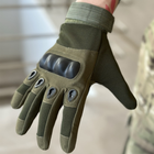 Тактичні повнопалі рукавички Tactic армійські рукавички із захистом кістячок розмір XL колір Олива (pp-olive-xl) - зображення 3