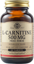Suplement diety Solgar L-Carnitine 500 mg 60 tabletek (33984005716) - obraz 1