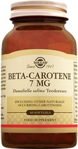 Suplement diety Solgar Beta-carotene 100% 7mg 60 kapsułek (33984020306)