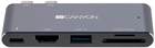 Wieloportowa stacja dokująca Canyon 5 w 1 USB typu C (CNS-TDS05DG) - obraz 1