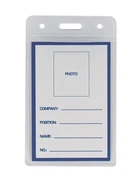 Бейдж вертикальный Buromax 65x109 мм ПВХ прозрачный (BM.5403)