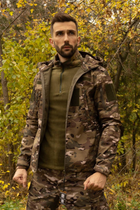 Утеплена чоловіча куртка з капюшоном SoftShell на флісі мультикам розмір 3XL - зображення 1