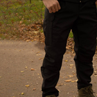 Утепленный мужской Костюм SoftShell на флисе / Комплект Куртка с капюшоном + Брюки черный размер XL - изображение 7