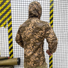 Осенняя мужская Куртка с капюшоном Softshell на флисе пиксель размер L - изображение 4