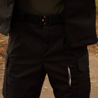 Утепленный мужской Костюм SoftShell на флисе / Комплект Куртка с капюшоном + Брюки черный размер 2XL - изображение 6