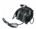 Навушники тактичні активні з мікрофоном Earmor M32 і кріпленням для шолома жабки оливкові - зображення 3