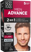 Farba kremowa z utleniaczem do włosów Llongueras Men Color Advance No 5 Castano Claro 125 ml (8007376054219) - obraz 1