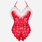 Еротичний костюм снігуроньки LivCo Corsetti Fashion Santas Lace Lady 90705 L/XL Червоний (5907621627652) - зображення 5