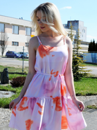 Sukienka letnia damska Merribel Uminela One size Różowa (5907621631444) - obraz 6