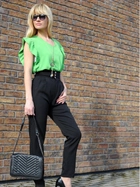 Блузка жіноча Merribel Sanola One size Зелена (5907621626877) - зображення 4
