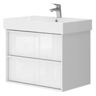 Тумба с умывальником DEVIT Quadra 70.4x60.3x45см подвесная белая 083070W
