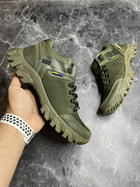 Тактические мужские кроссовки из высококачественного натурального нубука хаки размер 44 - изображение 4
