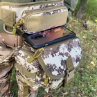 Тактична військова поясна сумка водонепроникна на стегно 2л 30 х 22 см Камуфляж - зображення 6