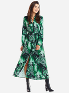 Sukienka koszulowa damska w kwiaty Awama A324 106881 M Zielona (5902360544789) - obraz 1