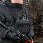 Нагрудна сумка-рюкзак M-Tac Chest Rig Elite Black - для пістолета, обойми, телефону, ліхтарика, турнікета, мультитула та рації - зображення 6