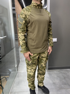 Армейская тактическая рубашка Убакс со вставками под локти Wolftrap Пиксель 3XL - изображение 3