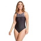 Купальник для бассейна Zoggs Ceramics Hi Front X-Back (черный) 42 (462333.CERA.34)
