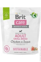 Корм для собак малых пород Brit Care Dog Sustainable Adult Small Breed с курицей и насекомыми