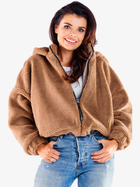 Куртка демісезонна коротка з капюшоном жіноча Awama A533 1220760 L-XL Brown (5902360565760) - зображення 1