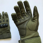 Тактические палые перчатки (олива) (размер XL) - изображение 6