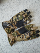 Перчатки тактические теплые с флисовой подкладкой (мультикам) (размер XL) - изображение 6