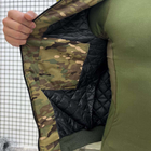 Мужская демисезонная Куртка рип-стоп на синтепоне зеленый мультикам размер 2XL - изображение 4