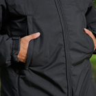 Чоловіча зимова Куртка Thermo-Loft на флісі із Липучками під шеврони чорна розмір 4XL - зображення 6