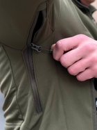 Чоловіча Куртка з капюшоном SoftShell на флісі хакі розмір M - зображення 7