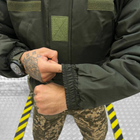 Мужская зимняя Куртка с Капюшоном и флисовой подкладкой / Водонепроницаемый Бушлат на Силіконі размер 2XL - изображение 3