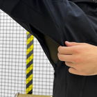 Мужской демисезонный Костюм Куртка + Брюки / Полевая форма Softshell с системой Вентиляции черная размер M - изображение 6